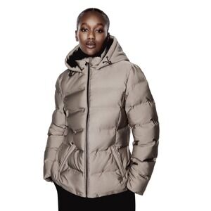 NWT ZARA WATER AND WIND PROTECTION SHORT QUILTED ANORAK SIZE LARGE